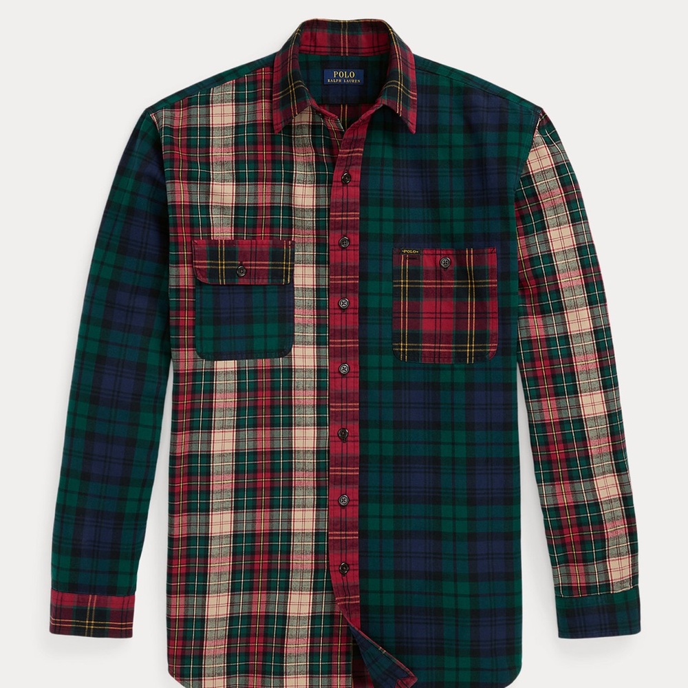 Polo by Ralph Lauren Men's Plaid Brushed Oxford Fun Shirt
